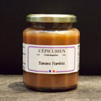 Confiture Banane Flambée l'épicurien au sucre de canne.